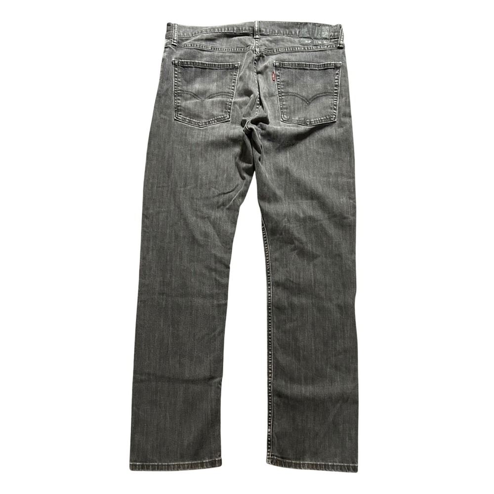 Levi's 513 Slim Straight Jeans Men 36x32 Grey Faded Denim Pants
